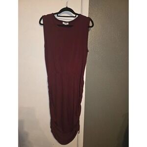 Calvin Klein Sleeveless Burgundy Midi Dress Size 14